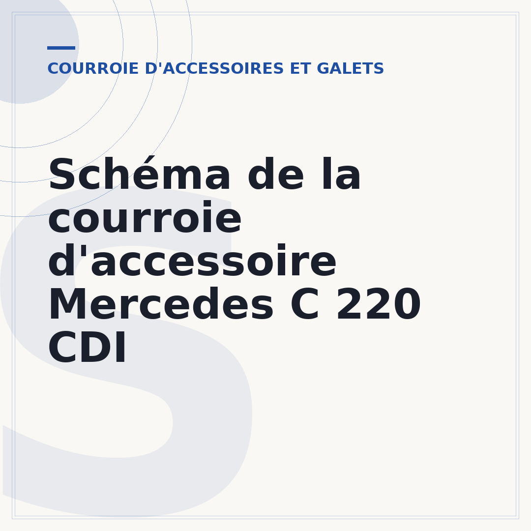 Schéma de la courroie d'accessoire Mercedes C 220 CDI