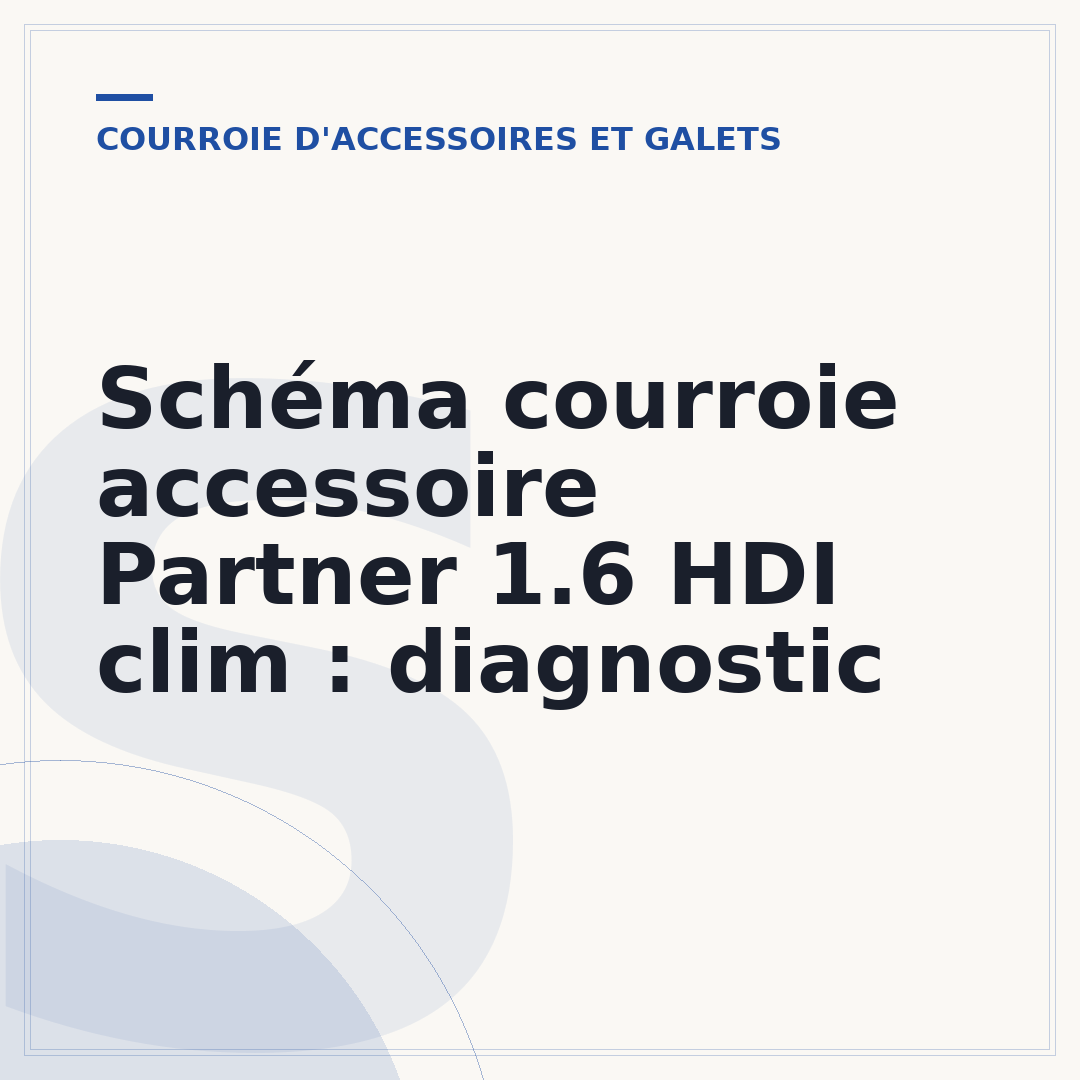 Schéma courroie accessoire Partner 1.6 HDI clim : diagnostic