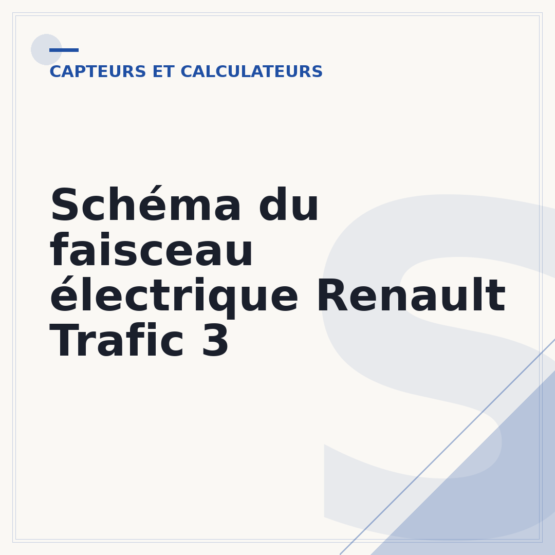 Schéma du faisceau électrique Renault Trafic 3