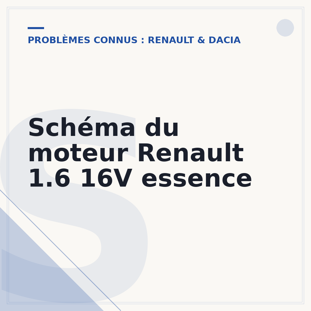 Schéma du moteur Renault 1.6 16V essence