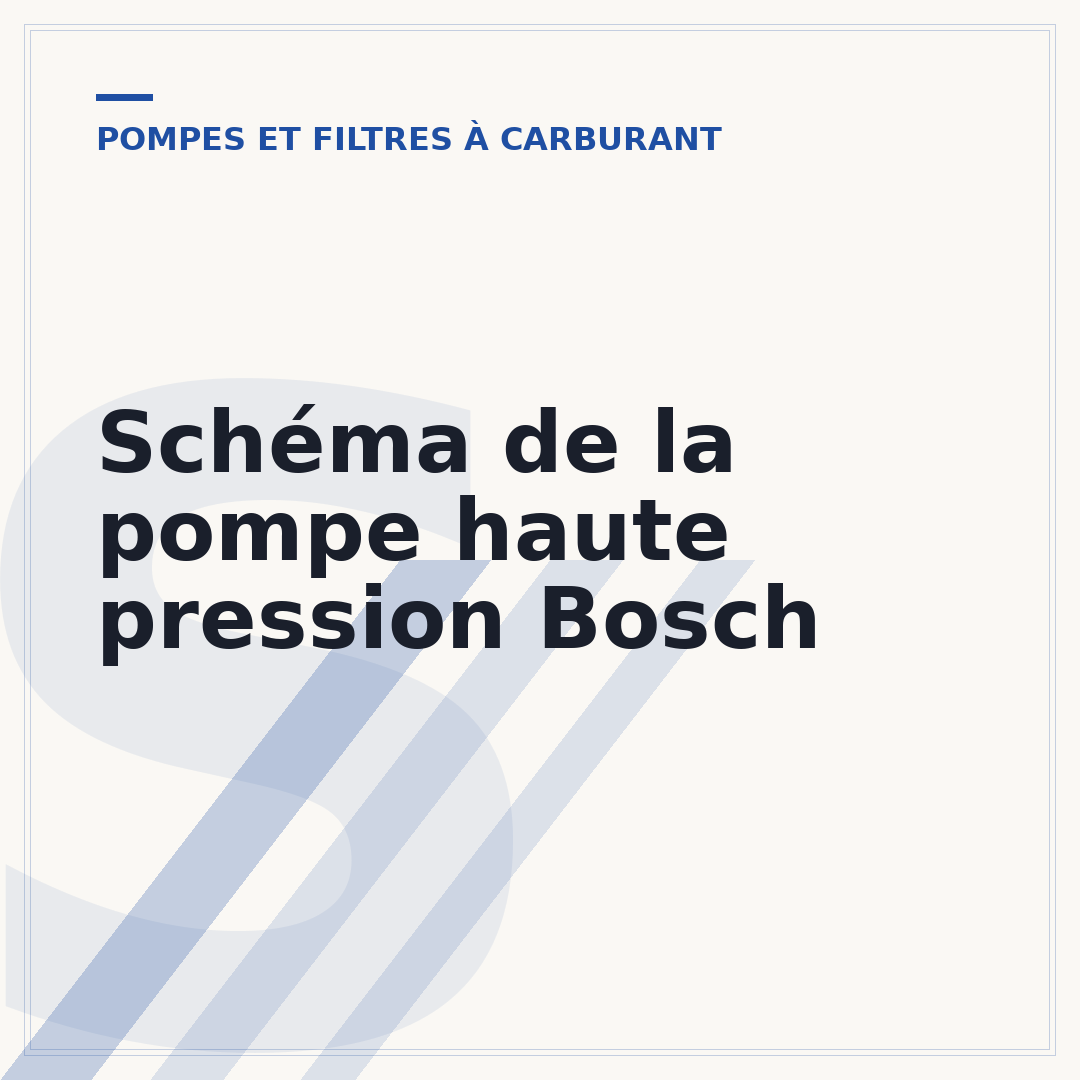 Schéma de la pompe haute pression Bosch
