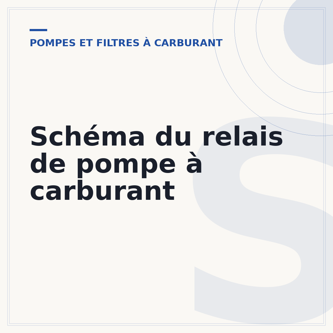Schéma du relais de pompe à carburant