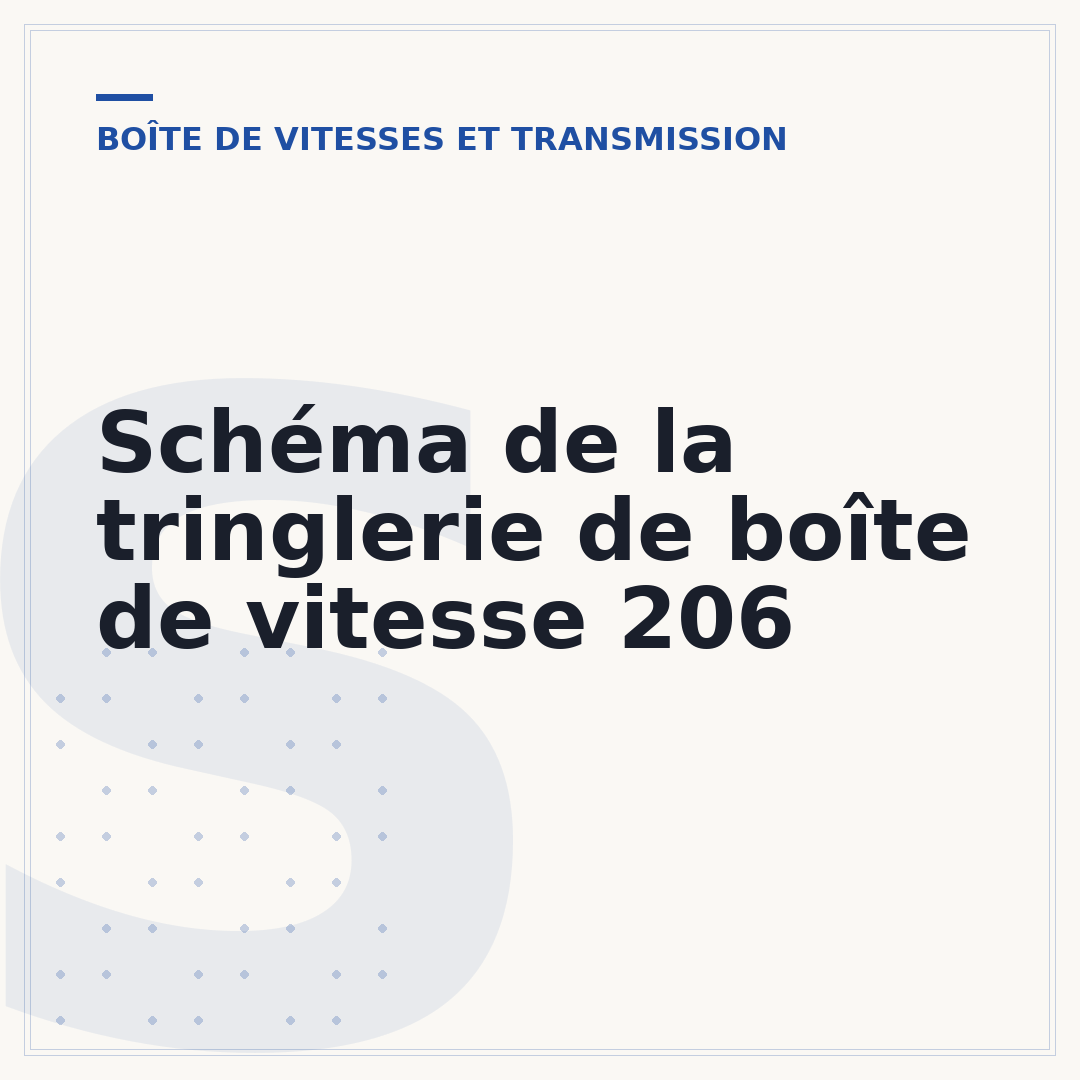 Schéma de la tringlerie de boîte de vitesse 206