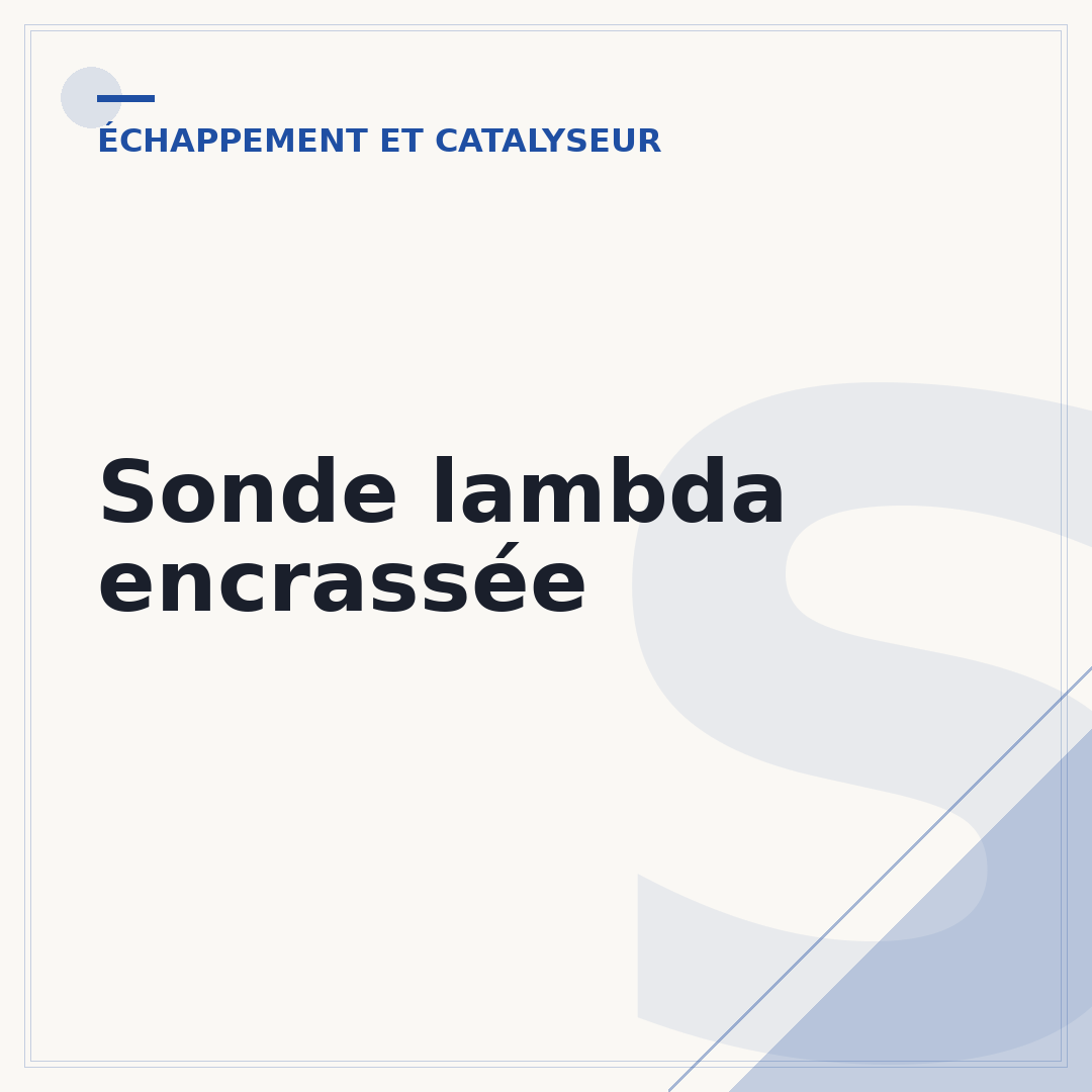 Sonde lambda encrassée