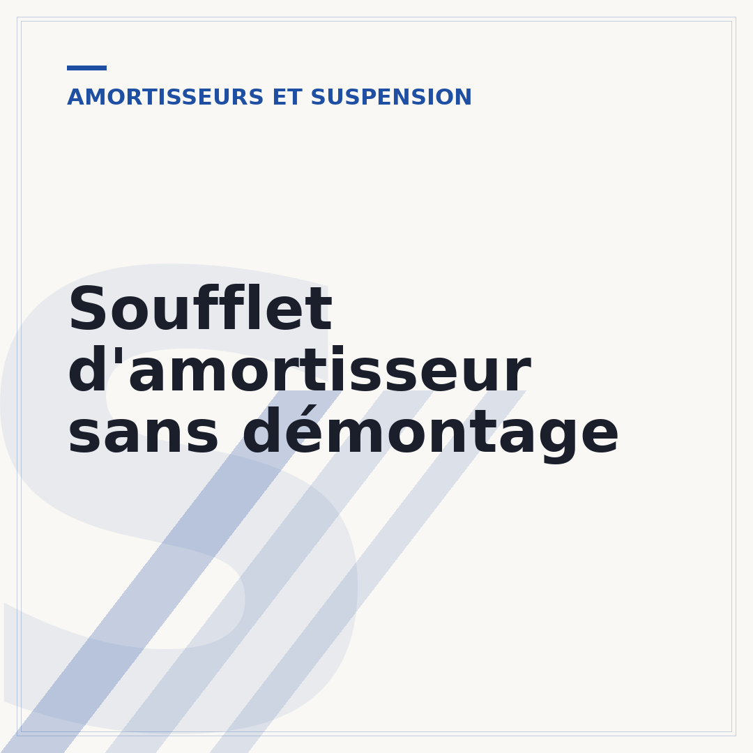 Soufflet d'amortisseur sans démontage