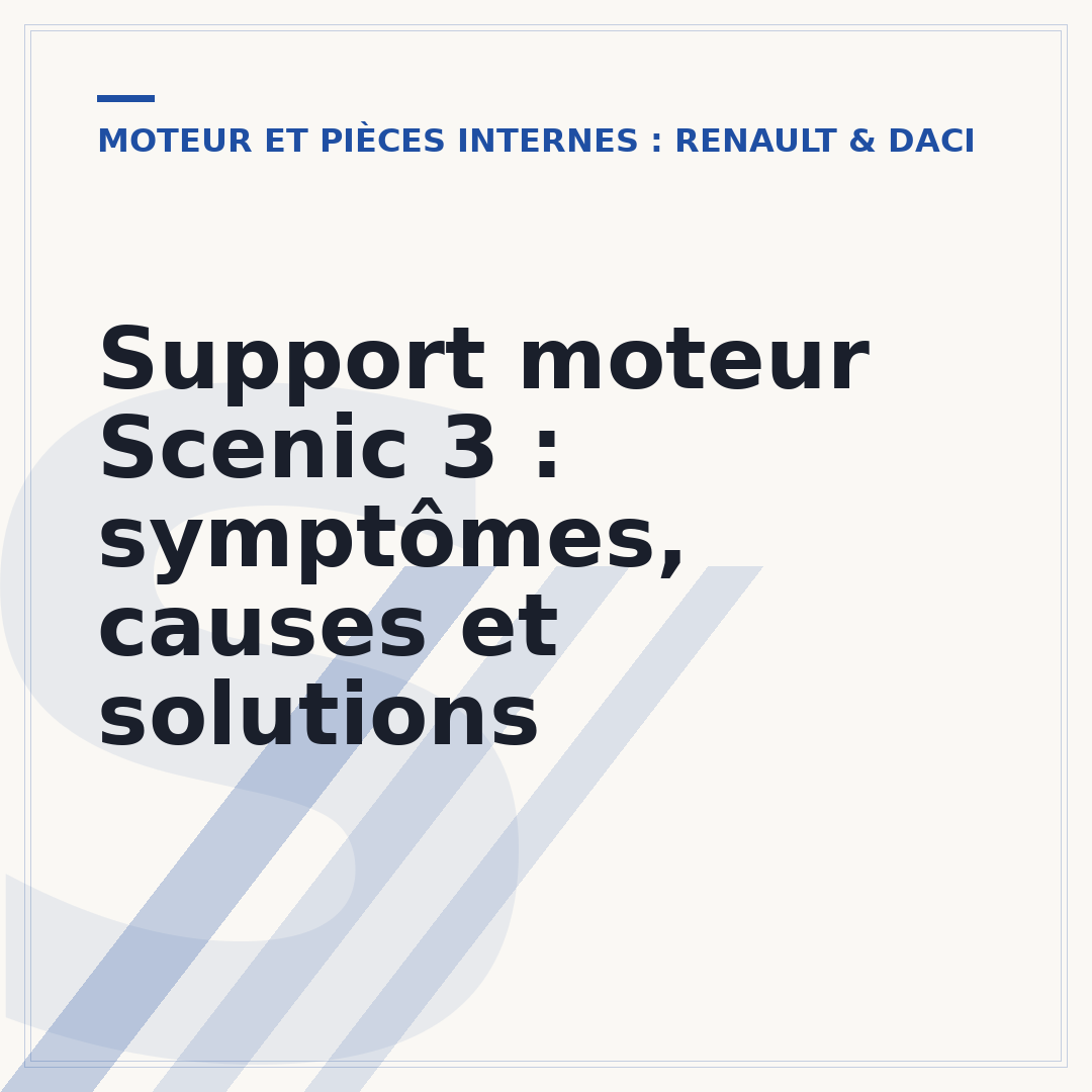 Support moteur Scenic 3 : symptômes, causes et solutions