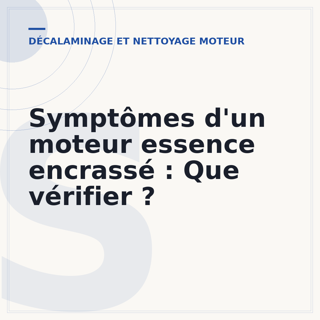 Symptômes d'un moteur essence encrassé : Que vérifier ?