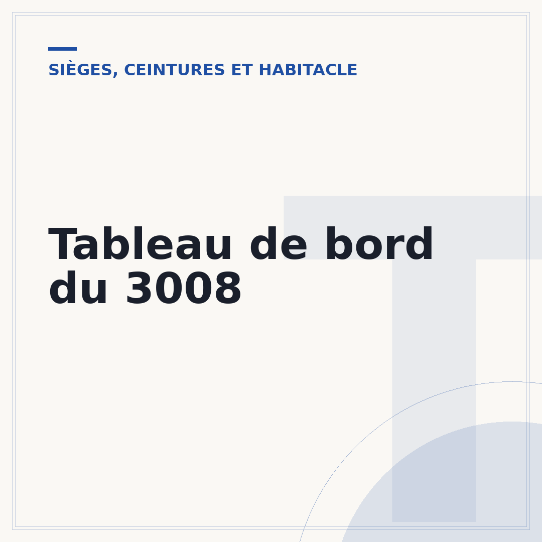 Tableau de bord du 3008