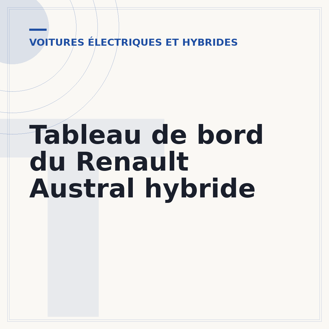 Tableau de bord du Renault Austral hybride