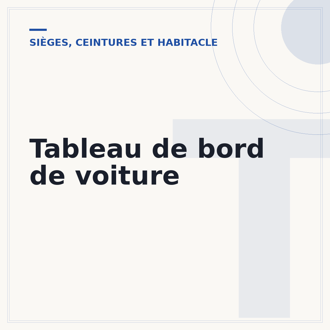 Tableau de bord de voiture