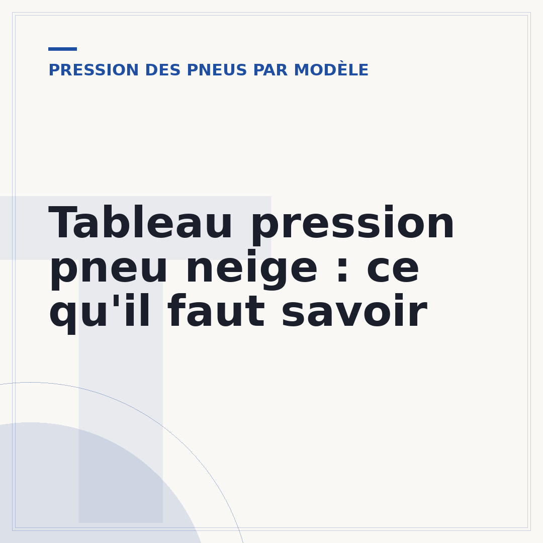 Tableau pression pneu neige : ce qu'il faut savoir