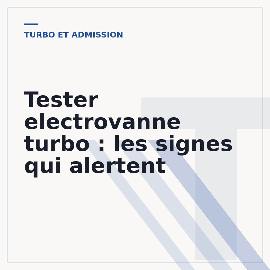 Tester electrovanne turbo : les signes qui alertent