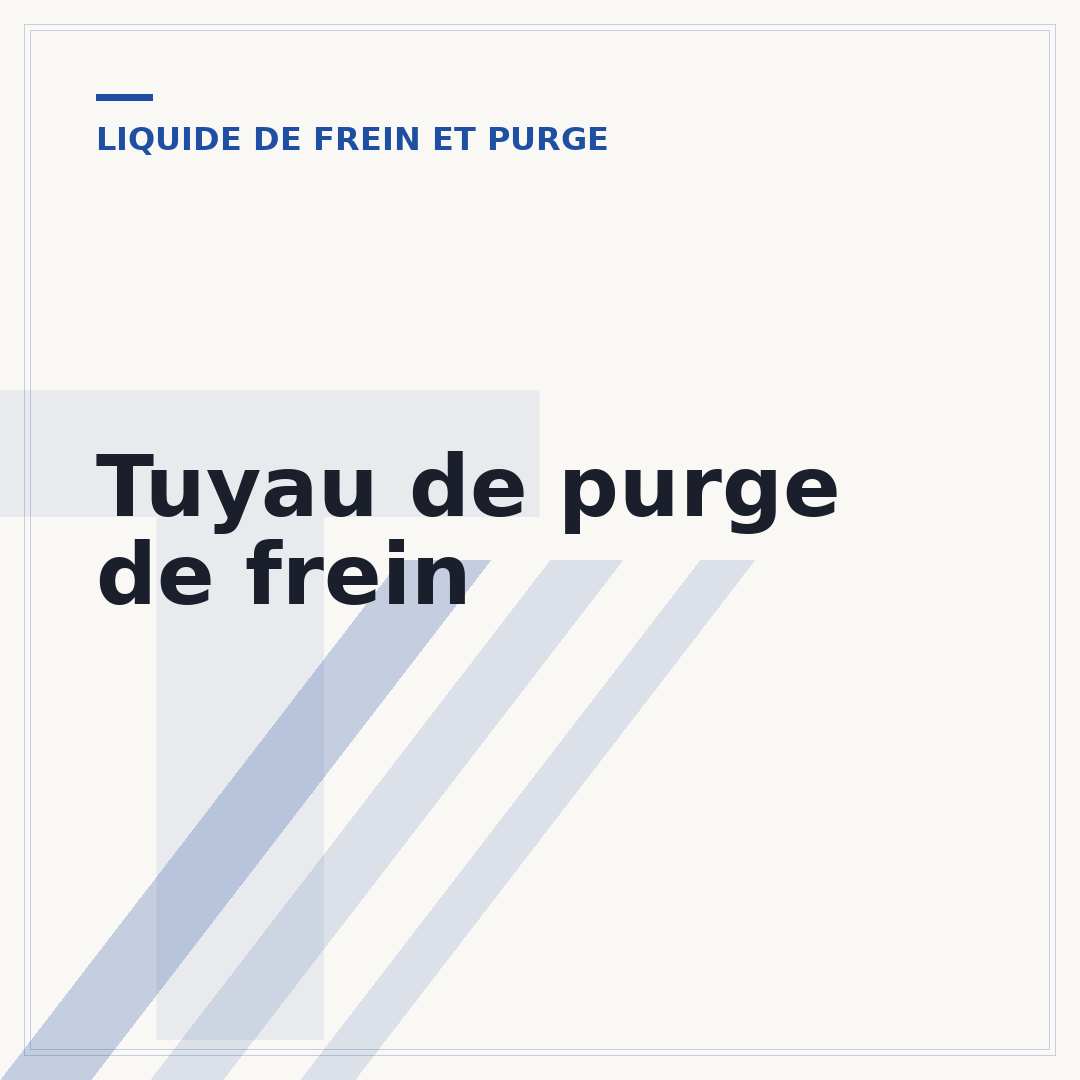 Tuyau de purge de frein
