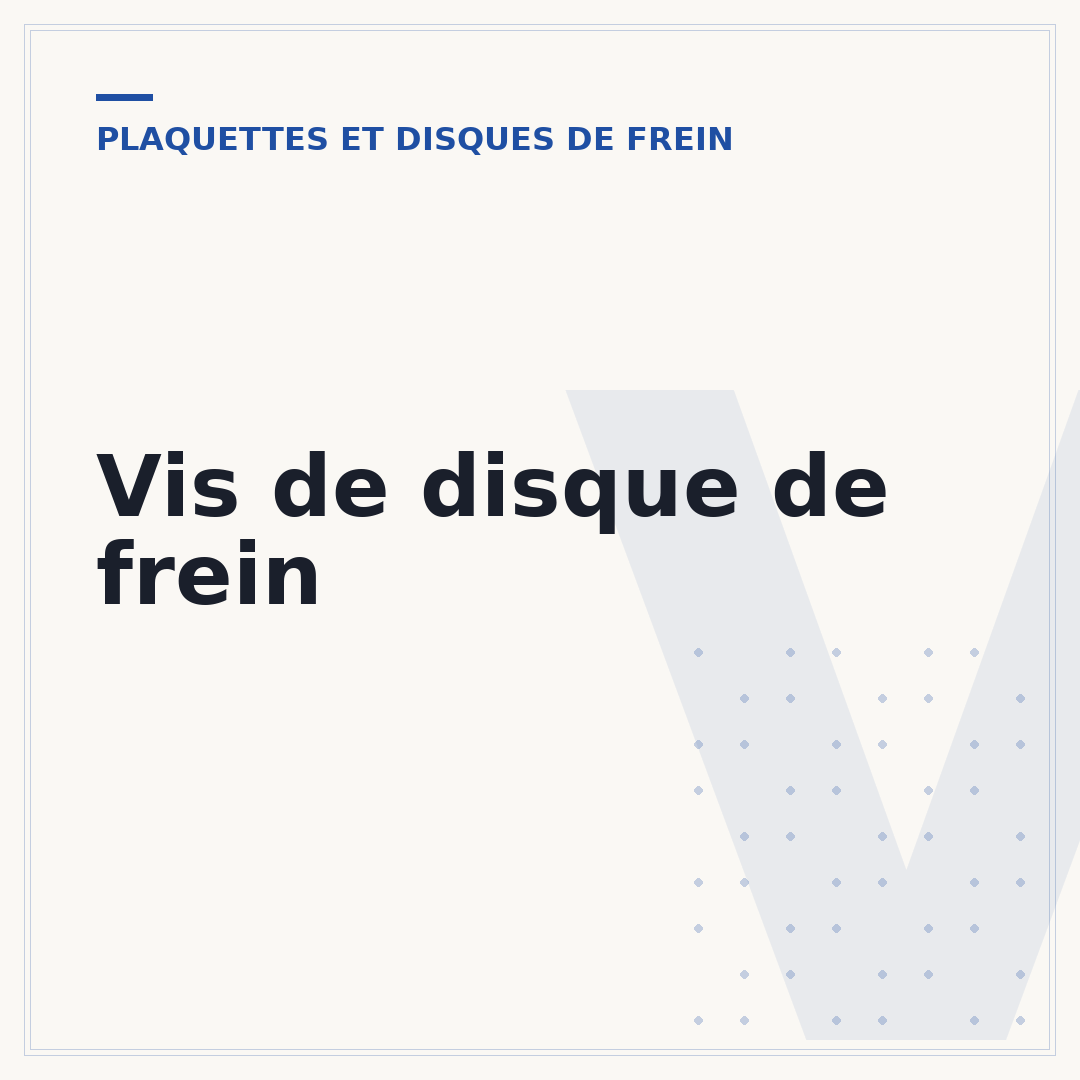 Vis de disque de frein