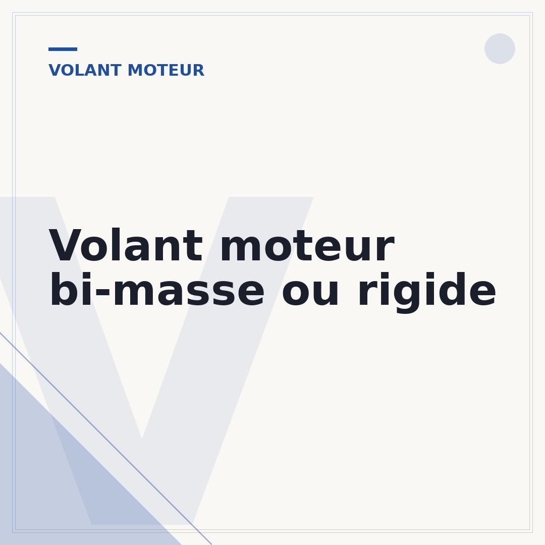 Volant moteur bi-masse ou rigide