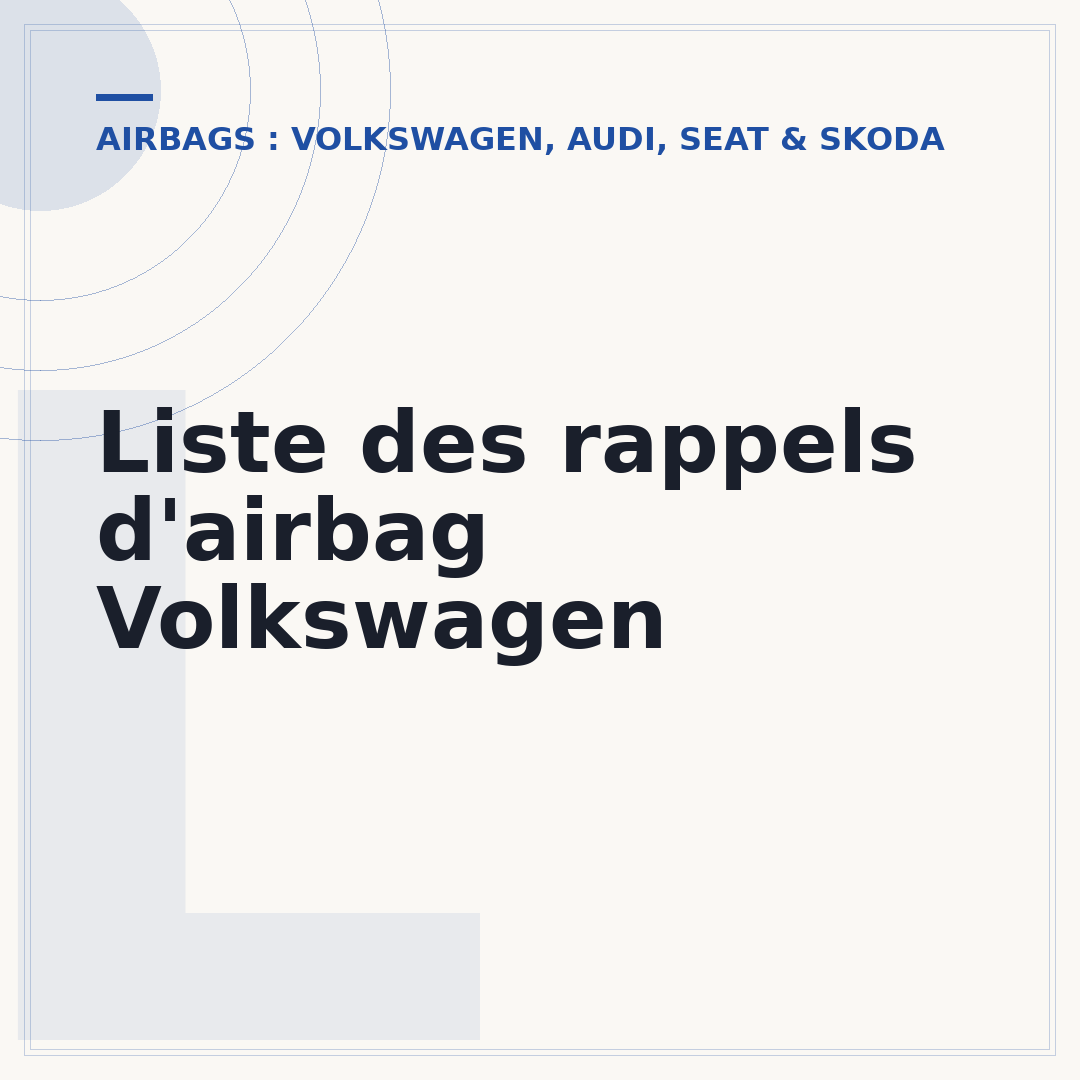 Liste des rappels d'airbag Volkswagen