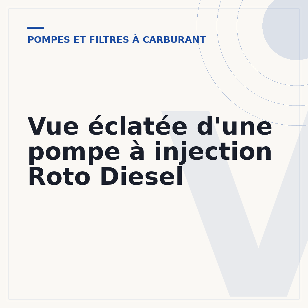 Vue éclatée d'une pompe à injection Roto Diesel